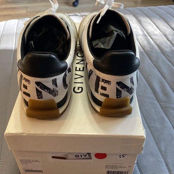 Givenchy logo Sneakers White/Black Men Size US 8.5 / EU 41 - Picture 4 of 10